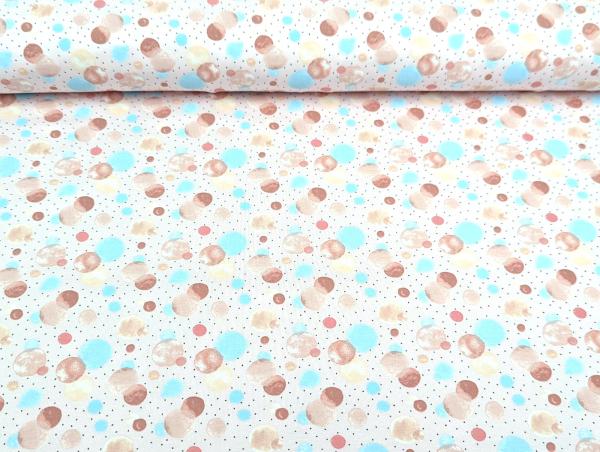 Baumwolljersey Kleine Kreise Dots Pastell Hellrosa